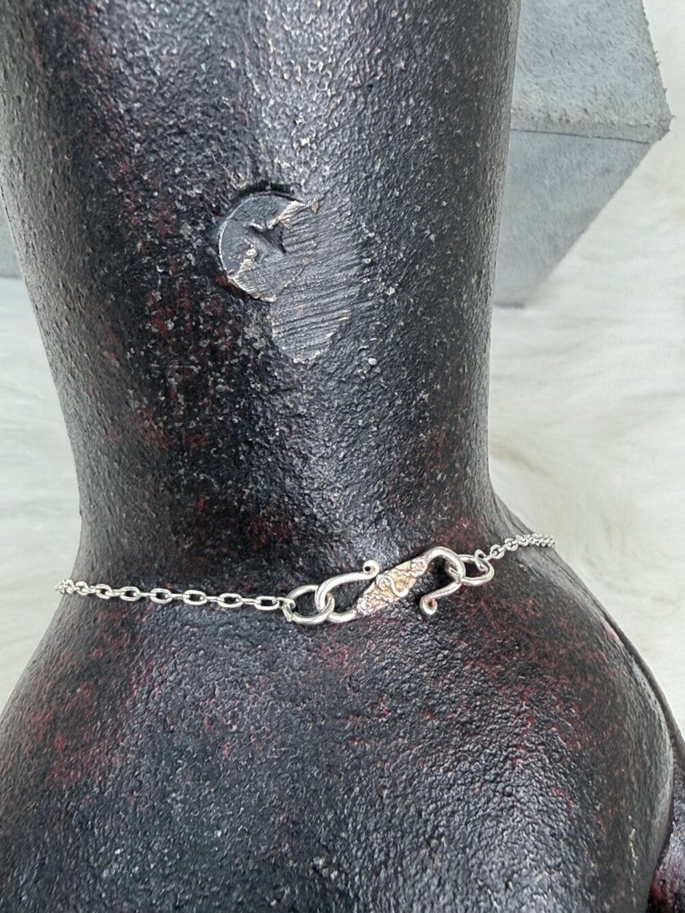 Petite Sterling Silver Chain Bracelet S Clasp 8.5"